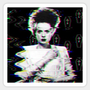 Glitched Bride of Frankenstein Sticker